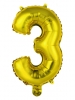 Mini Number 3 Gold N16